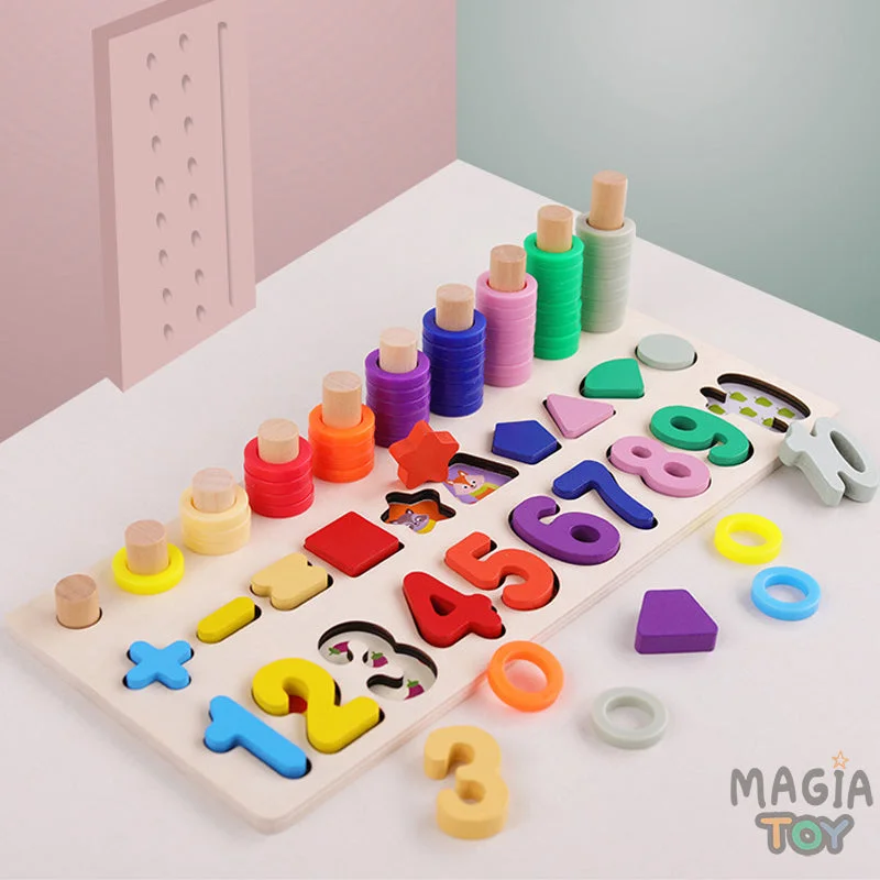 Conjunto Montessori de Madeira — Números e letras — foto 1