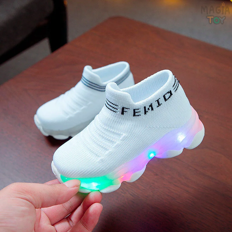 Tênis com Led ao Toque Confort Magia Toy — Branco / 21 — foto 1