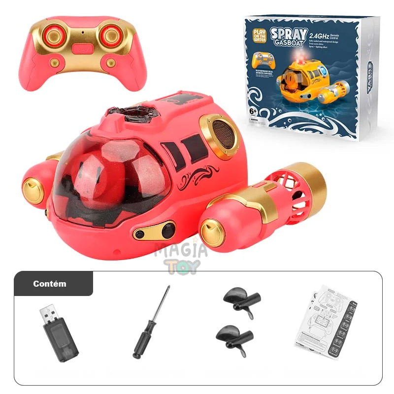Submarino Controle Remoto — Vermelho — foto 1