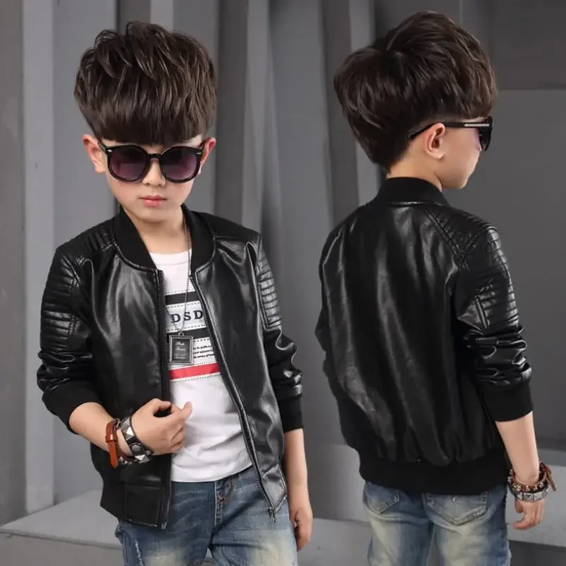 Jaqueta de Couro Infantil — Preto / 3 anos — foto 1