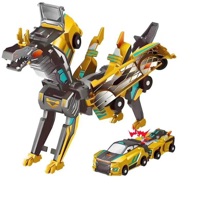 DinoCar 2025 – Carro que Vira Dinossauro — Amarelo — foto 1