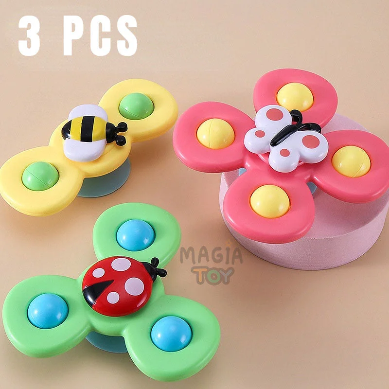 Chocalho Giratorio Spinner — Joaninha Borboleta e Abelinha — foto 1