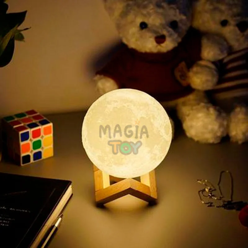 Luminária de Lua Touch com 16 Cores — 10 cm — foto 1