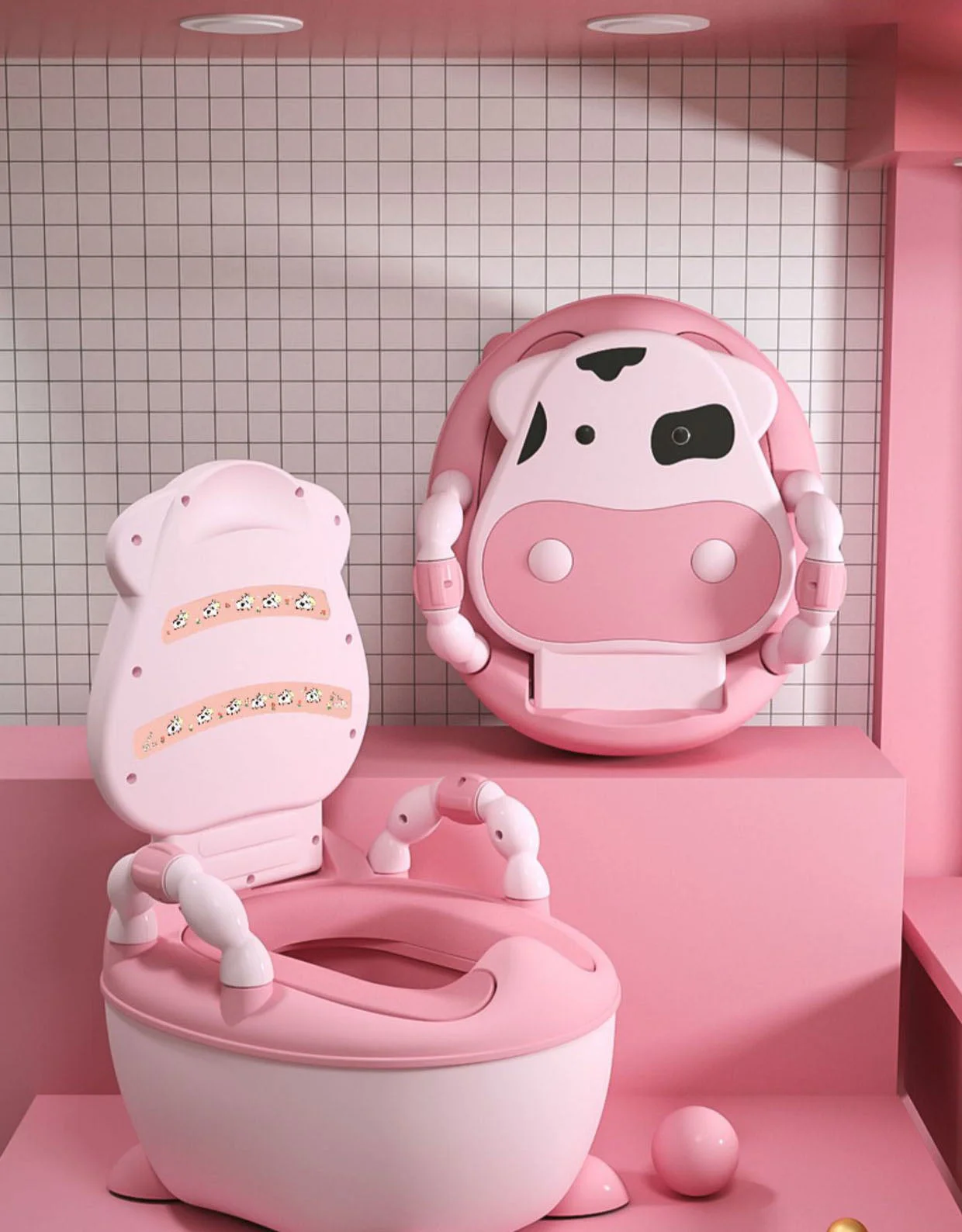 Vaso sanitário Infantil Portátil — Rosa — foto 1