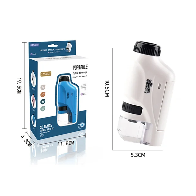 MicroExplore – Microscópio Portátil com Ampliação de 60-120x e Iluminação LED — Branco — foto 1