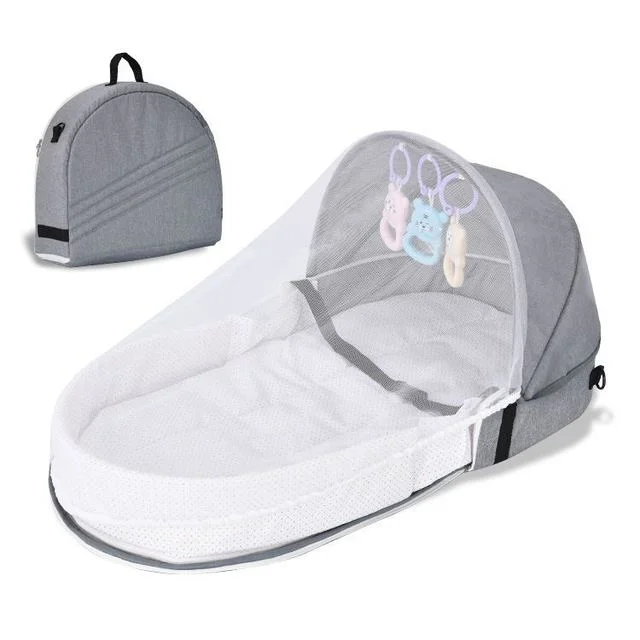 Mochila para Berço Multifuncional com Guarda-sol e Mosquiteiro — foto 1