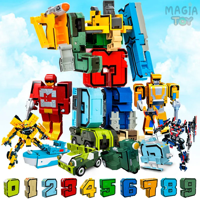 Robô Transformers Números Criativos Magia Toy — foto 1