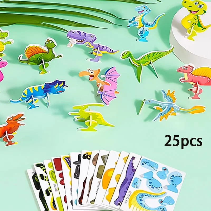 Quebra-Cabeça Educativo 3D de Desenhos — Dinossauro 25 Pcs — foto 1